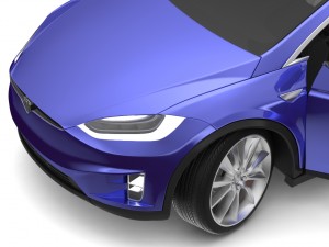 2017 tesla model x deep blue metallic Modèle 3D