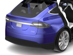 2017 tesla model x deep blue metallic Modèle 3D