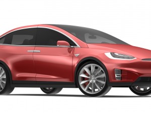 tesla x red multi-coat 3Dモデル