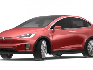 tesla x red multi-coat 3Dモデル