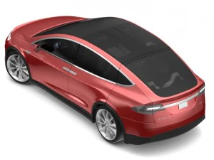 tesla x red multi-coat 3D Model