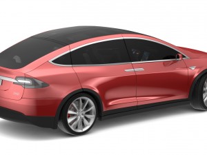 tesla x red multi-coat 3Dモデル
