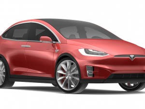 tesla x red multi-coat 3Dモデル