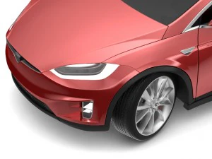 tesla x red multi-coat 3D Model