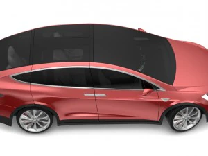 tesla x red multi-coat 3D Model