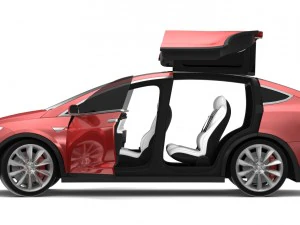 tesla x red multi-coat 3D Model