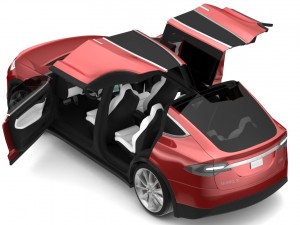 tesla x red multi-coat 3Dモデル