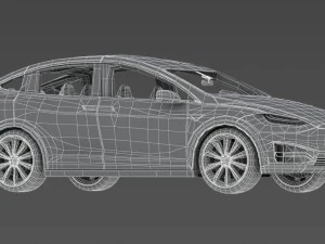 tesla x red multi-coat 3D Model