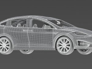 tesla x red multi-coat 3Dモデル