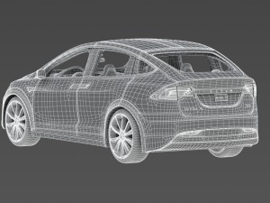 tesla x red multi-coat 3Dモデル
