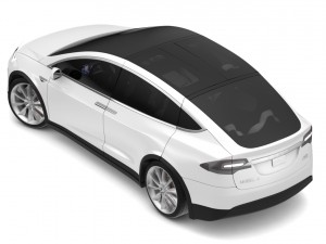 2017 tesla model x solid white-pearl white multi-coat Modelo 3D