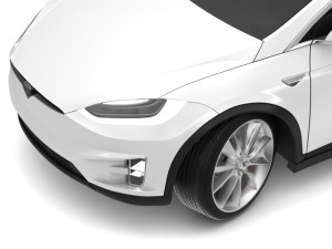 2017 tesla model x solid white-pearl white multi-coat Modelo 3D