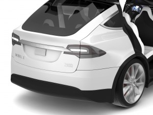 2017 tesla model x solid white-pearl white multi-coat Modelo 3D