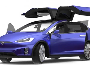 2017 tesla x multi colors 3D Model