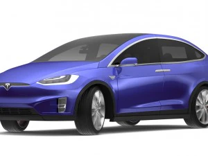2017 tesla x multi colors 3D Model
