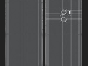 xiaomi mi mix 2 black and white 3D Модель