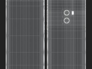 xiaomi mi mix 2 black and white 3D Модель