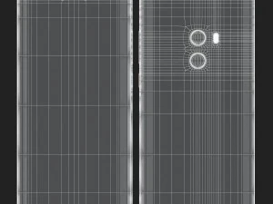 xiaomi mi mix 2 preto e branco Modelo 3D