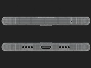 xiaomi mi mix 2 preto e branco Modelo 3D