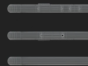 xiaomi mi mix 2 preto e branco Modelo 3D