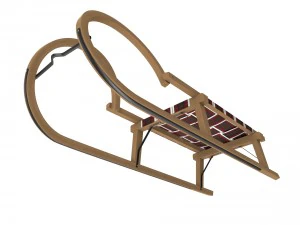 3d wooden sledge model 3D Model