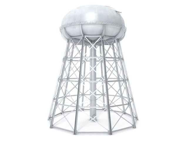 water storage tower 3D Model .c4d .max .obj .3ds .fbx .stl .blend 