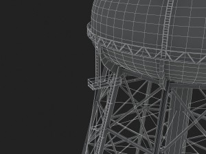 water storage tower 3D Model