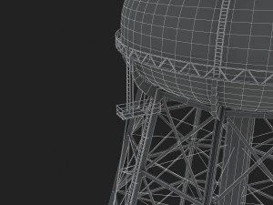water storage tower 3D Model