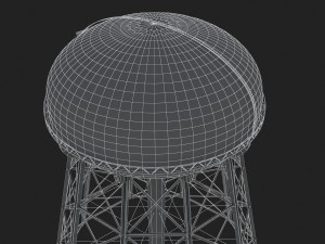 water storage tower 3D Model