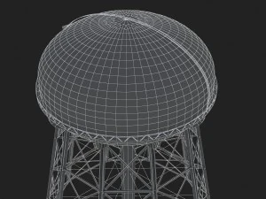 water storage tower 3D Model