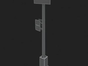 street light with traffic light 3D 모델