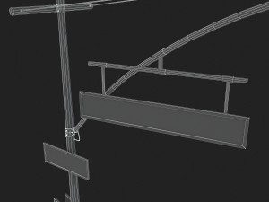 street light with traffic light 3D 모델