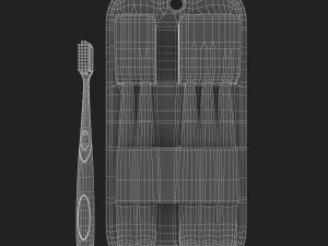 3d toothbrush and case model 3D Model