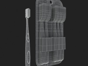 3d toothbrush and case model 3D 모델