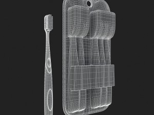 3d toothbrush and case model 3D 모델