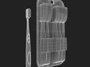 3d toothbrush and case model 3D Model