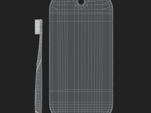 3d toothbrush and case model 3D 모델
