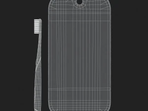 3d toothbrush and case model 3D Model