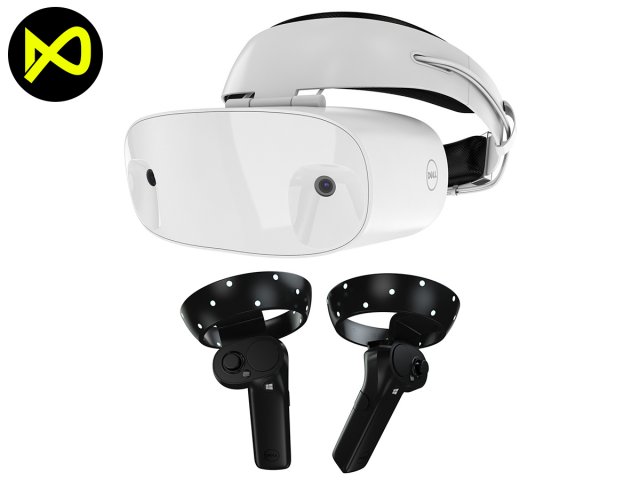 3d the dell visor set headset and controllers 3D Модель .c4d .max .obj .3ds .fbx .stl .blend 
