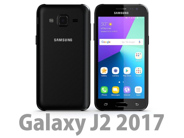 samsung galaxy j2 2017 black 3D Model .c4d .max .obj .3ds .fbx .stl .blend 