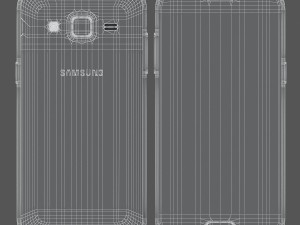 samsung galaxy j2 2017 black 3D Model