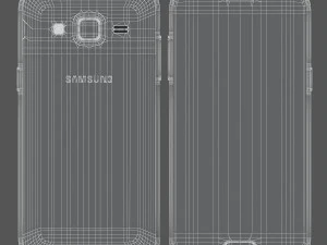 samsung galaxy j2 2017 black 3D Model