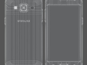 samsung galaxy j2 2017 black 3D Model