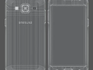 samsung galaxy j2 2017 black 3D Model