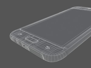 samsung galaxy j2 2017 black 3D Model