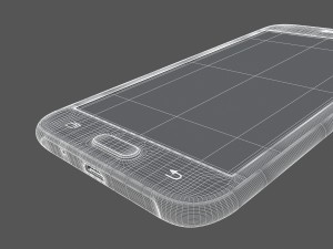 samsung galaxy j2 2017 black 3D Model