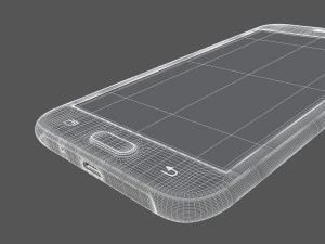 samsung galaxy j2 2017 black 3D Model