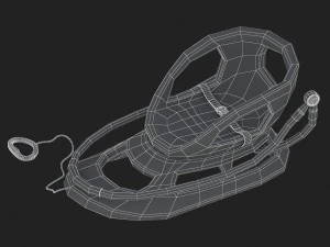 3d plastic baby sled 3D Model