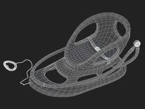 3d plastic baby sled 3D Model