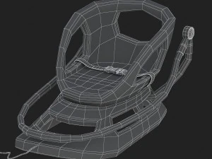 3d plastic baby sled 3D Model